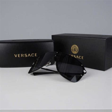 Versace Versace ski mask gold medusa logo black shield 